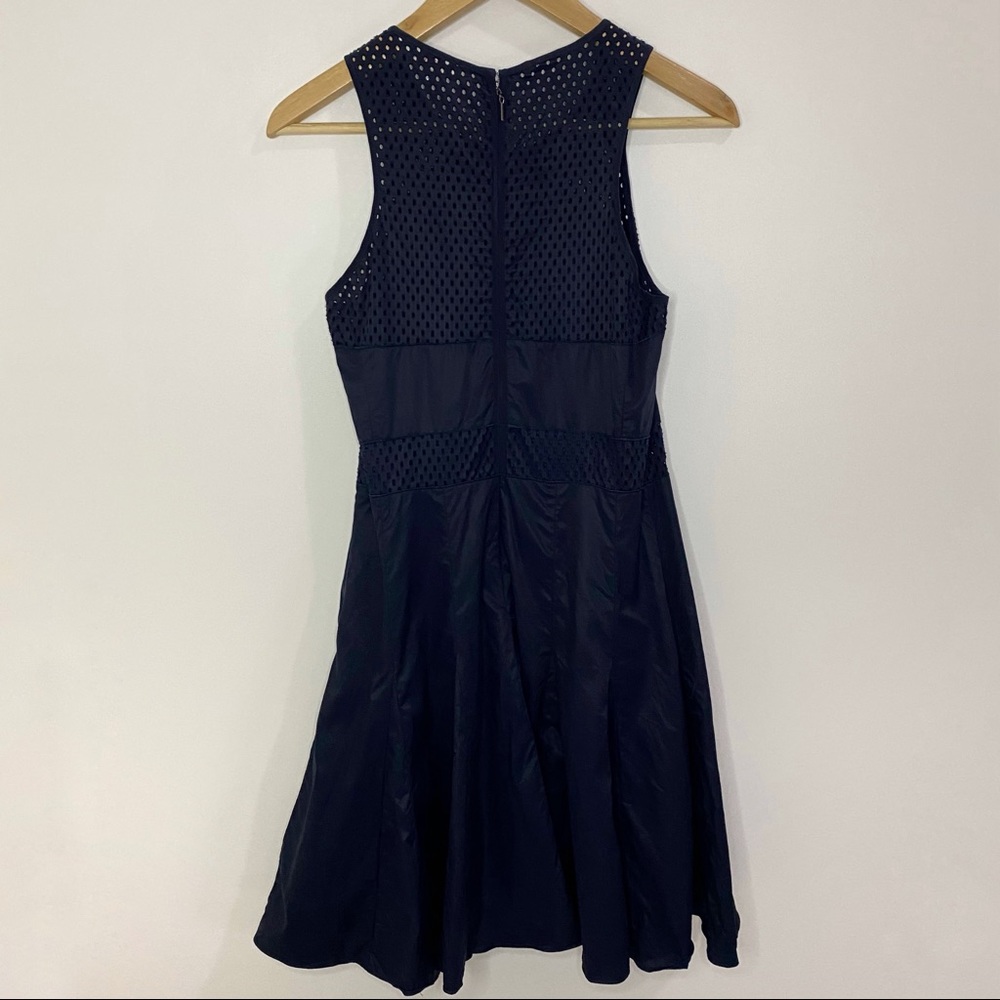 Rebecca Taylor Laser Cut Woven Sleeveless Fit & Flare Dress Women's Size 4 - Picture 5 of 10